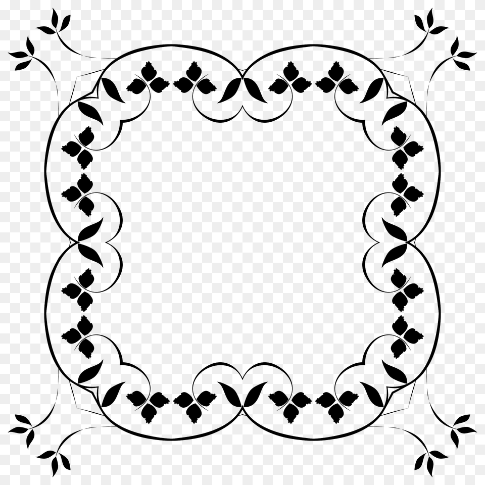 Leaves Flourish Frame 4 Clipart, Pattern, Art, Floral Design, Graphics Free Png Download