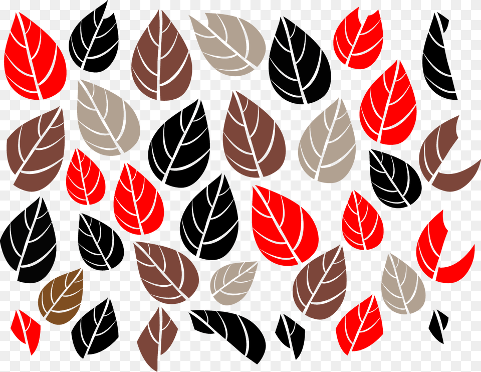 Leaves Illustration Colorful Abstract Stylized Leafs Pattern Shower Curtains, Leaf, Plant, Art, Graphics Png Image