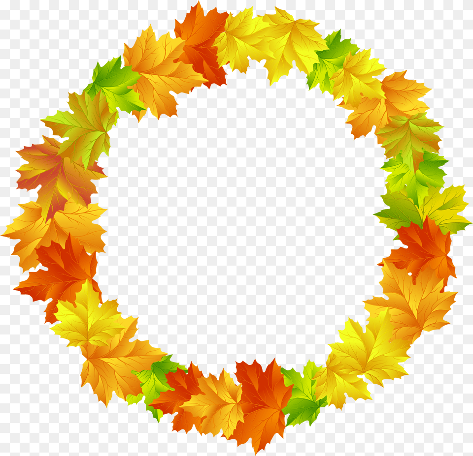 Leaves Round Frame Clip Clip Art Free Png