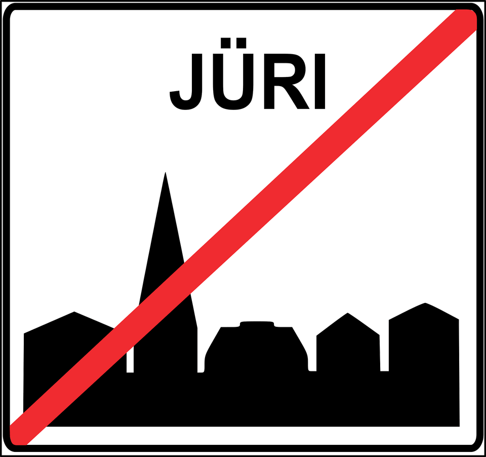 Leaving Built Up Area Sign In Estonia Clipart, Symbol, Road Sign, Smoke Pipe Free Transparent Png