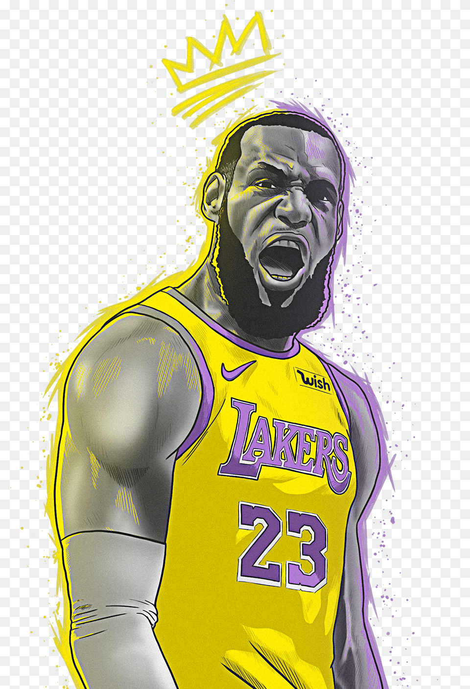 Lebron Illustration, Clothing, Shirt, Adult, Person Free Transparent Png