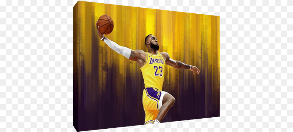 Lebron James Canvas, Basketball, Person, Playing Basketball, Sport Free Transparent Png