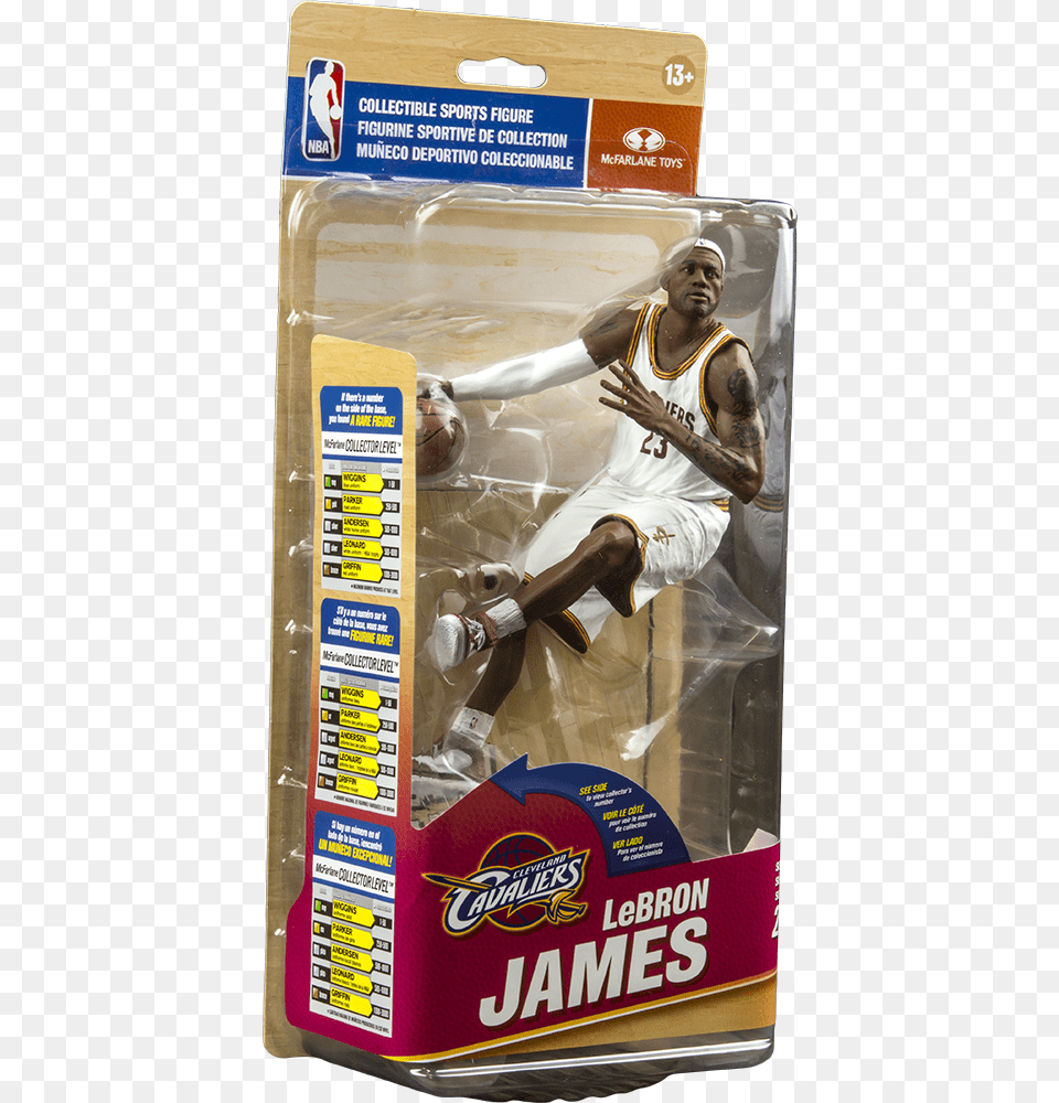 Lebron James Cleveland Cavaliers Series 26 Nba Basketball Action Figure, Adult, Person, Man, Male Png
