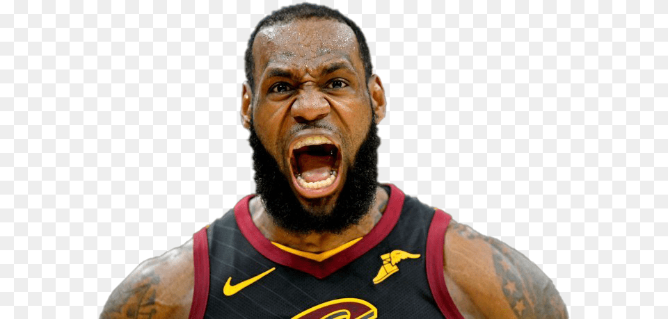 Lebron James Download Transparent Image, Angry, Face, Head, Person Free Png