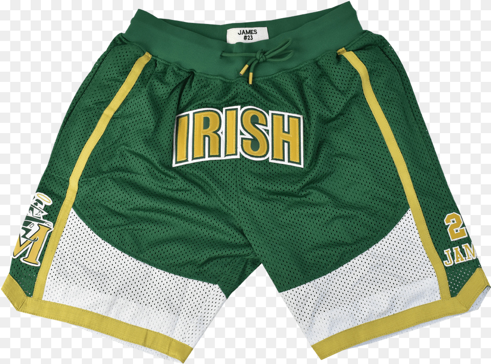 Lebron James Fighting Irish Front Logo Basketball Shorts Board Short, Clothing, Shirt, Swimming Trunks Free Png Download