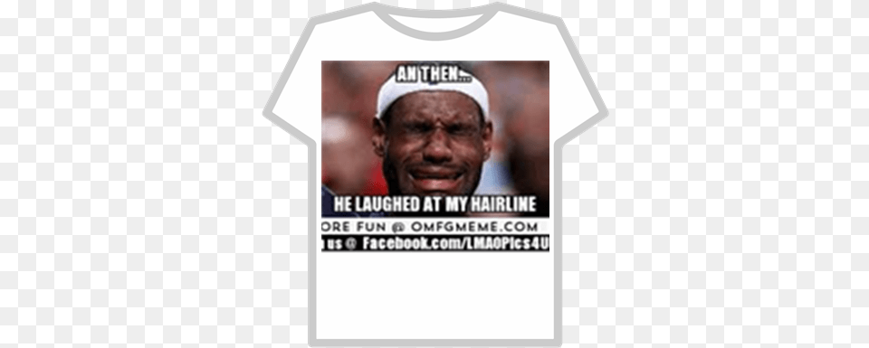 Lebron James Hairline Roblox Adidas T Shirt Roblox Template, Clothing, Head, Person, T-shirt Free Png