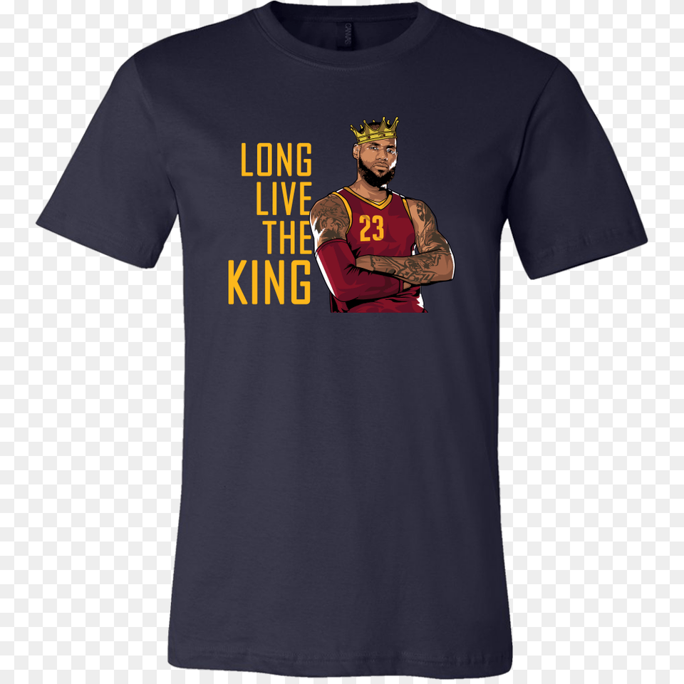 Lebron James Long Live The King T Shirt Tee Wise, Clothing, T-shirt, Adult, Person Png Image