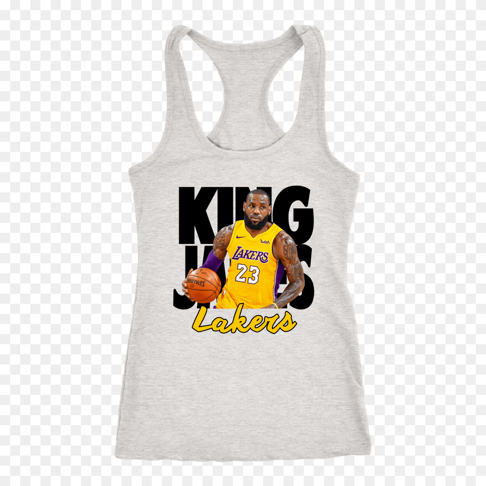 Lebron James Los Angeles Lakers Racerback King James Sizes Xs, Tank Top, Clothing, Person, Man Free Png