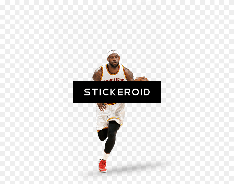 Lebron James Running Lebron James Mini Fathead Cleveland Cavaliers Official, Adult, Shorts, Person, Man Png