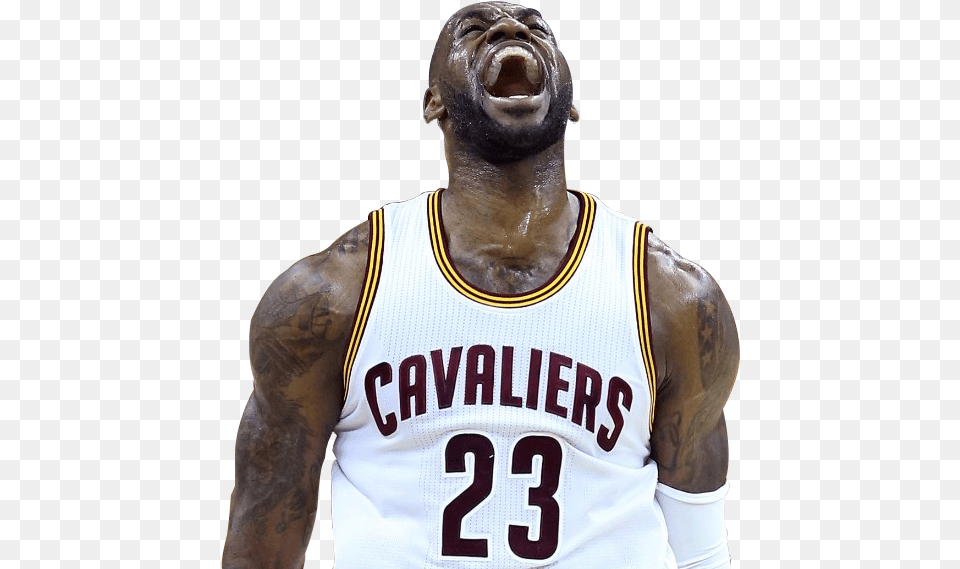 Lebron James Screaming Cavs, Person, Face, Head, Adult Png Image