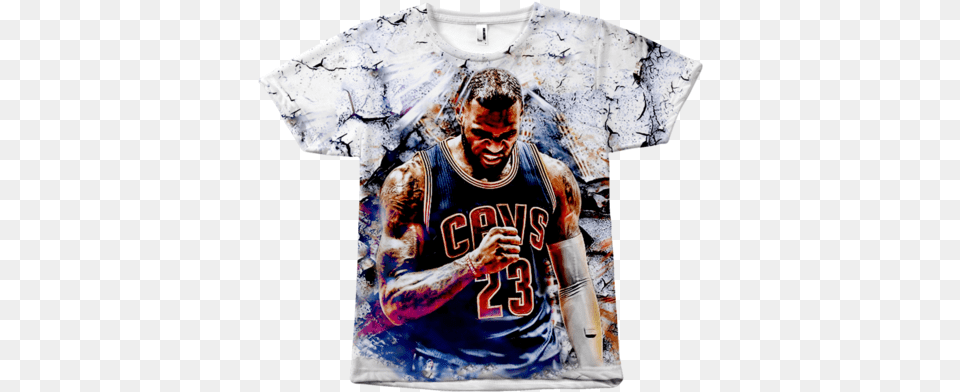 Lebron James Tee Shirt Cleveland Cavaliers American Lebron James T Shirt, Clothing, T-shirt, Adult, Male Free Png