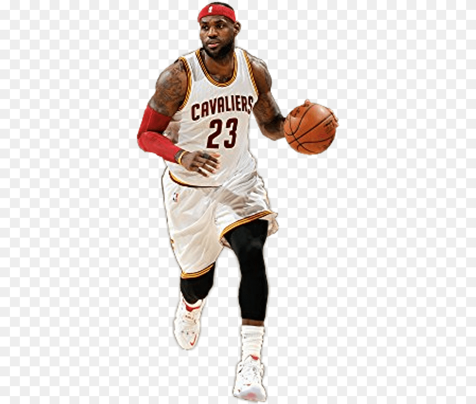 Lebronjames Lebron Cavs Cleveland Wall Decal Lebron James White Jersey 198x99cm Wall, Adult, Male, Man, Person Free Transparent Png