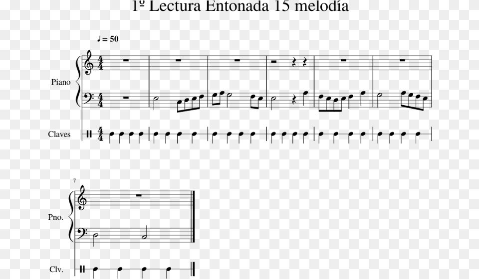 Lectura Entonada 15 Meloda Clave De Sol 8 Grave Diagram, Gray Free Transparent Png