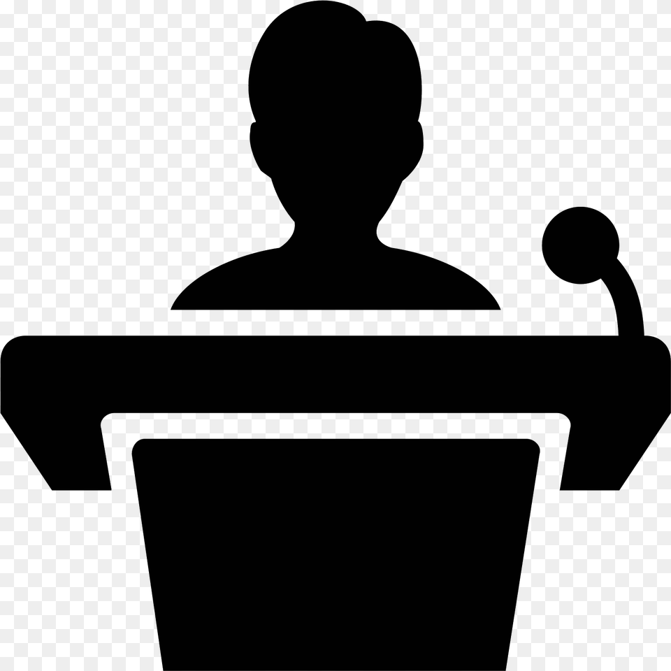Lecturer Icon Public Speaking Speaker Icon, Gray Free Png