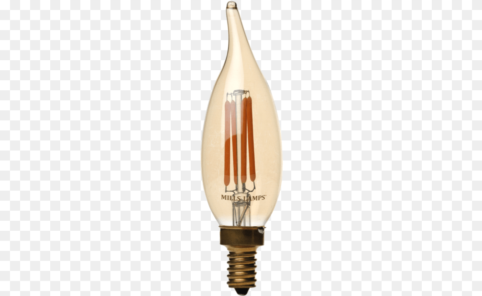 Led Candelabra Bulb 2 Watt 40w Equivalent Bent Flame Arcadia Lighting Arcadia 2w Led Filament Flame Tip, Light, Lightbulb Free Png