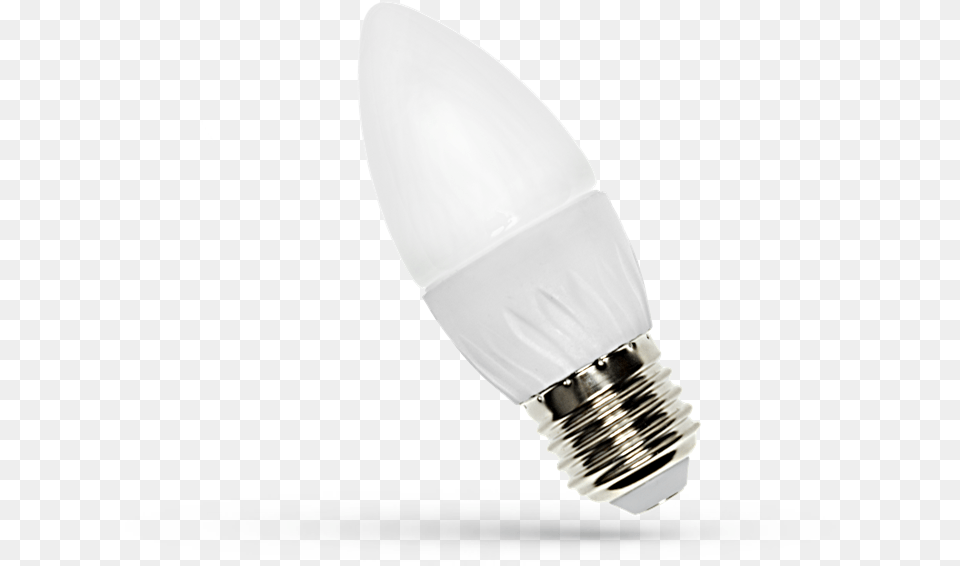 Led Candle Bulb Es E 27 Cool White 500 Lm Compact Fluorescent Lamp, Light, Lightbulb, Brush, Device Free Transparent Png
