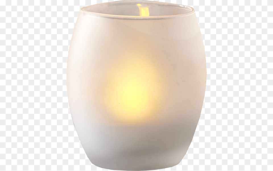 Led Candle Frost Lampshade, Lamp, Jar, Pottery Free Png Download