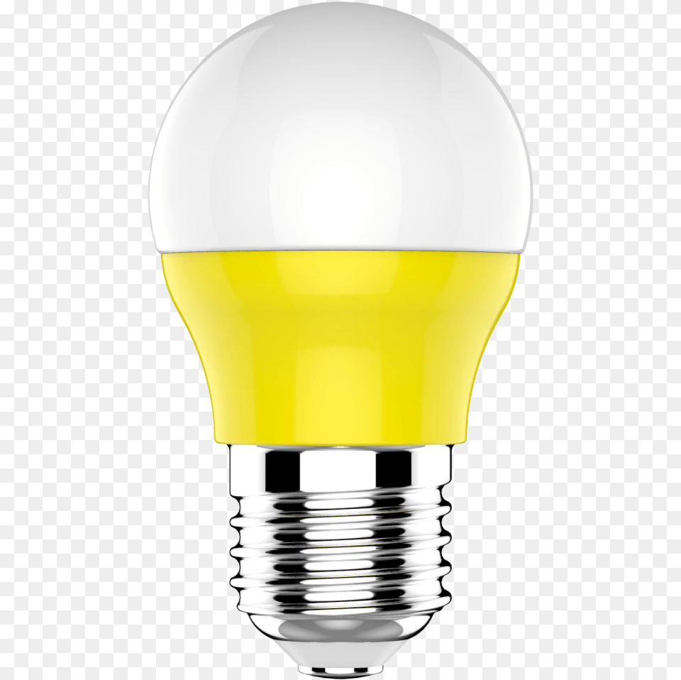 Led Colour Bulb 3w Yellow Fluorescent Lamp, Light, Lightbulb, Helmet Free Transparent Png