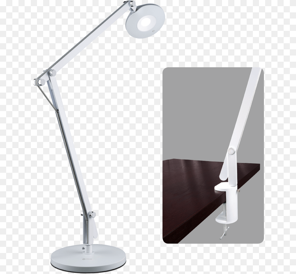 Led Crane Lamp With Clamp, Lighting, Table Lamp, Lampshade Png Image