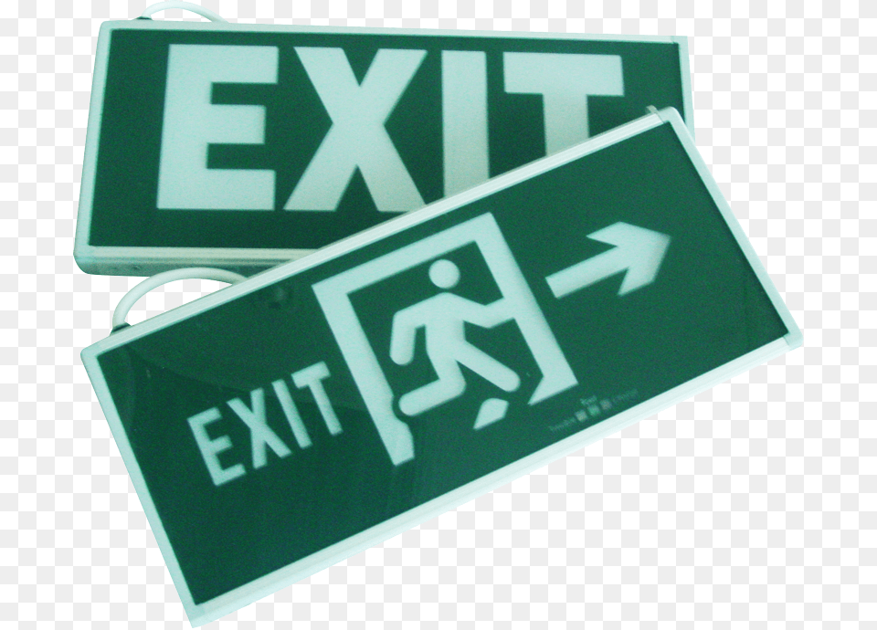 Led Double Sided Exit Sign Sign, Symbol, Road Sign Free Transparent Png