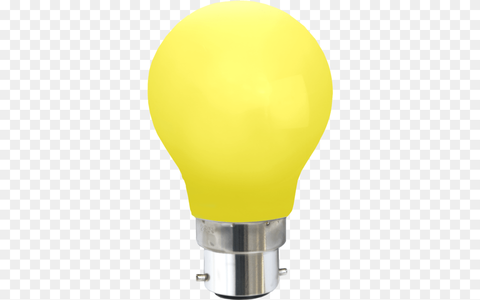 Led Lamp B22 A55 Outdoor Lighting Yellow Bulb Led, Light, Lightbulb Free Transparent Png