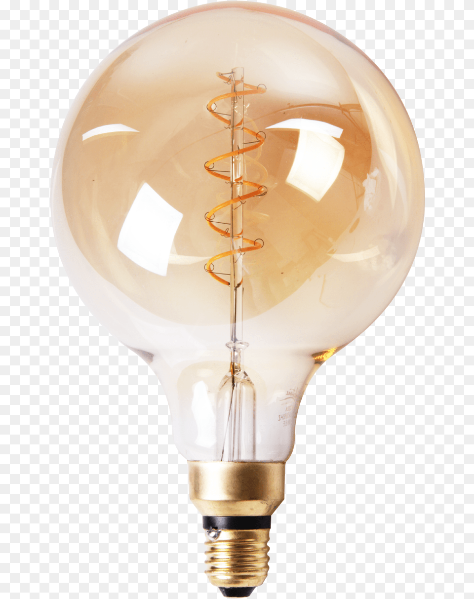 Led Lamp Filament Bol Spiraal Klein 15 Cm Led Lamp Druppel, Light, Lightbulb Free Png