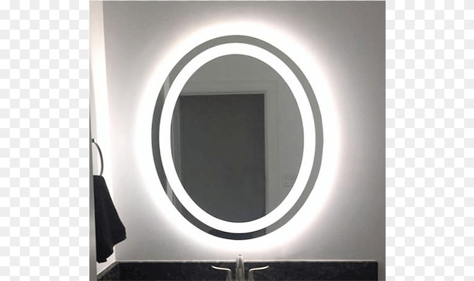 Led Oval Front Mirror Circle, Photography Free Png Download