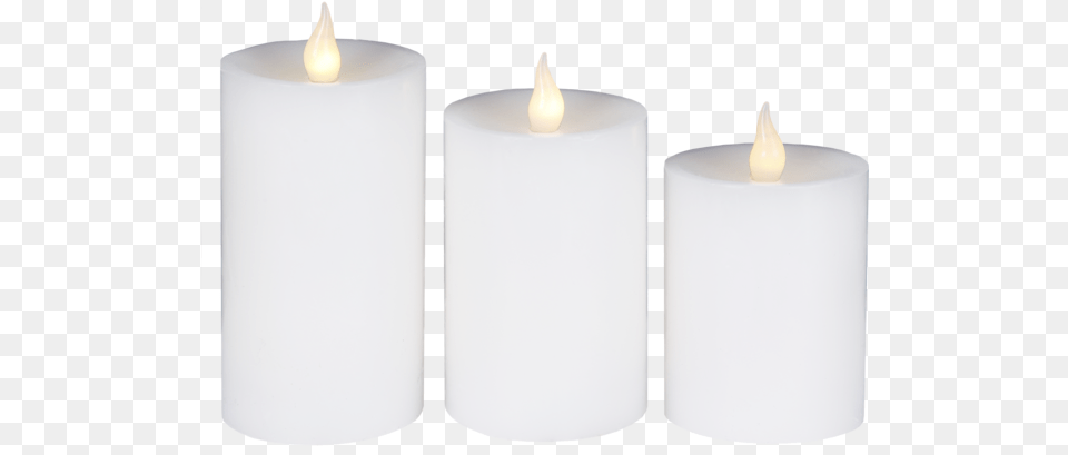 Led Pillar Candle 3p Flame Advent Candle Free Png Download