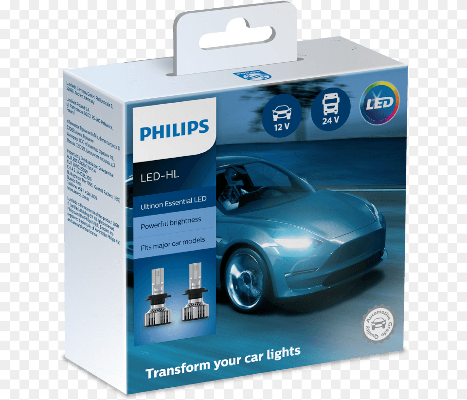 Led Retrofit Headlight Bulbs Philips Ultinon Essential Led Hb3, Car, Transportation, Vehicle, Machine Free Png Download