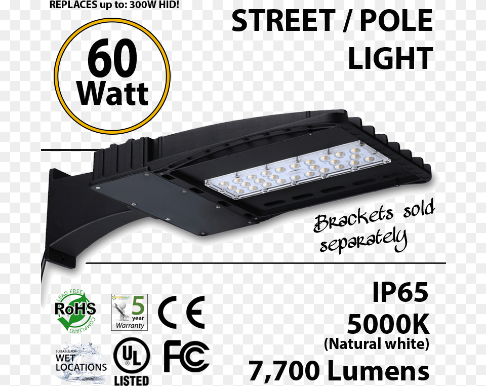 Led Shoebox Street Light Pole Mount Fixture 7700 Lumens 5000k Ul Ip65 Office Equipment, Electronics, Lighting, Computer Hardware, Hardware Png