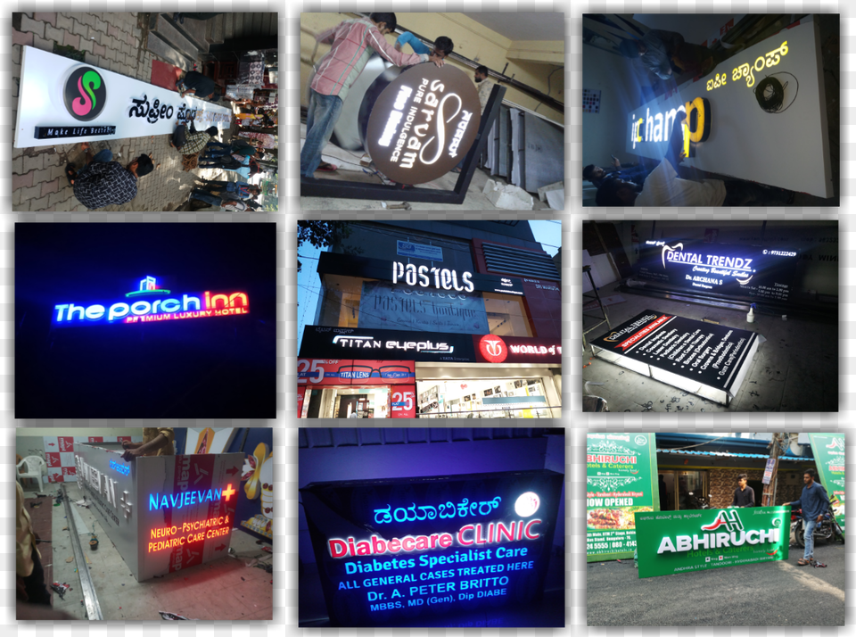 Led Sign Board Manufacturers In Bangalore Flyer, Screen, Art, Collage, Computer Hardware Free Png Download