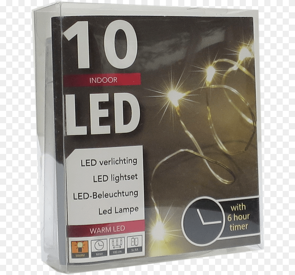 Led String Chain Fairy Lights With Silver Wire 10 Micro Leds 1mtr Length Plus Timer Diode, Flare, Light, Computer Hardware, Electronics Free Png