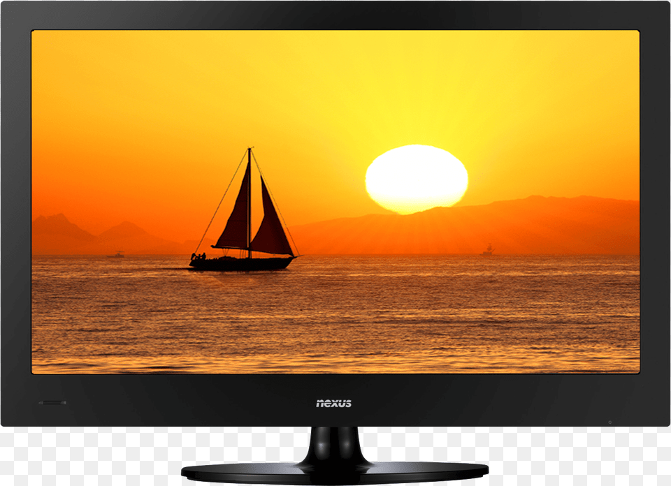 Led Tv Image Clipart Download Tv With Transparent Background, Boat, Transportation, Screen, Sailboat Png