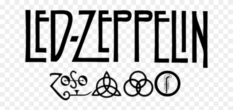 Led Zeppelin Logo And Symbols, Green, Text Png