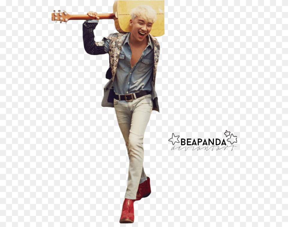 Lee Ho Jung Seungri, Clothing, Pants, Guitar, Musical Instrument Png