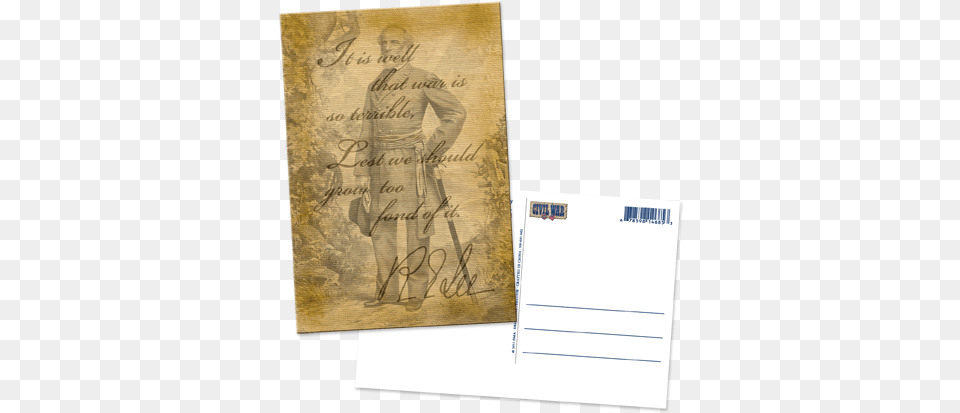 Lee Lenticular Postcard Posterazzi Digitally Restored Civil War Artwork Of, Envelope, Mail, Adult, Male Free Transparent Png