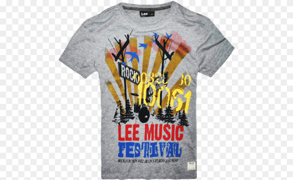 Lee Music Graphic Printed Mel Grey Tshirt T Shirt, Clothing, T-shirt, Person Png Image