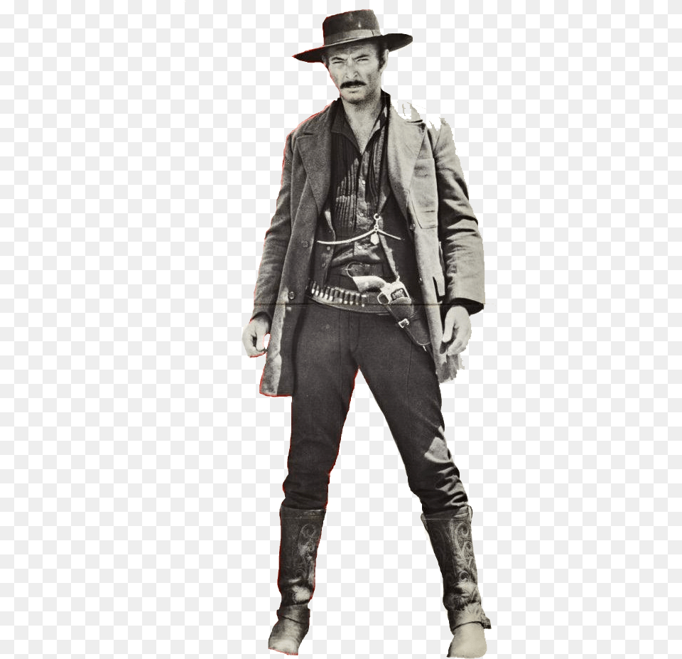 Lee Van Cleef The Good The Bad, Clothing, Coat, Hat, Jacket Png Image