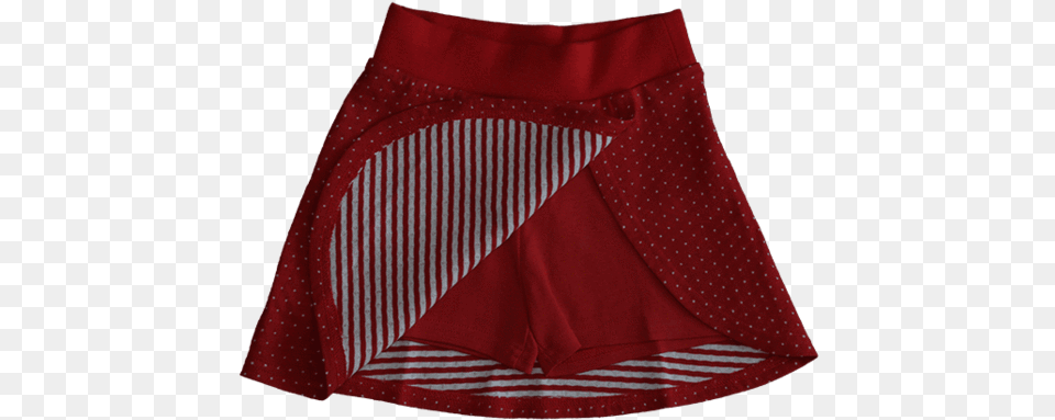 Leela Cotton Organic Girls Pants Skirt Redwhite Dots Miniskirt, Clothing Free Png Download