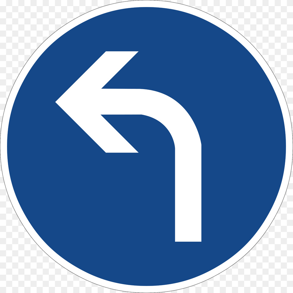 Left Ahead Clipart, Sign, Symbol, Disk, Road Sign Free Transparent Png