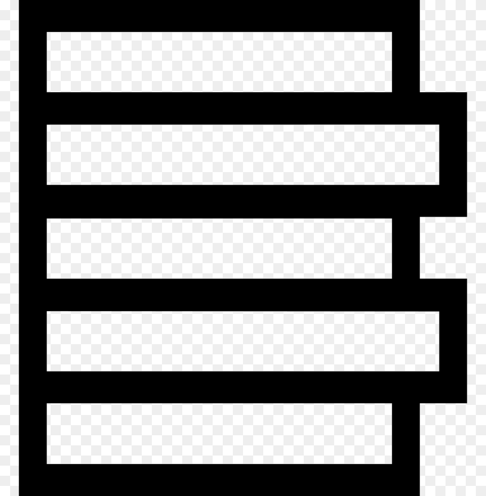Left Alignment Five Rectangles Outline Symbol Comments Cache Memory Icon, Road, Tarmac, Zebra Crossing Free Png Download
