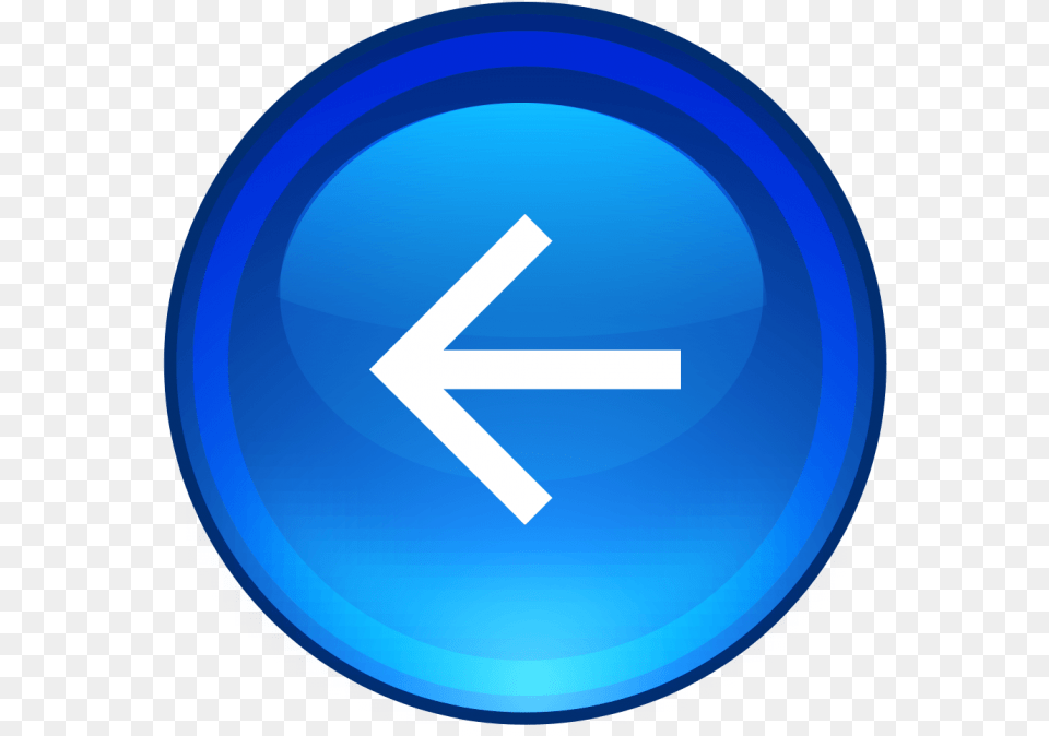 Left Arrow Button Image Download Searchpng Left Arrow Button, Sign, Symbol, Road Sign, Disk Free Png