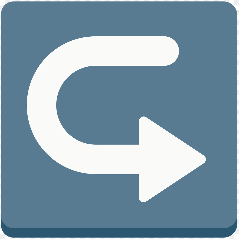 Left Arrow Curving Right Emoji Clipart, Sign, Symbol, Text, Road Sign Png Image