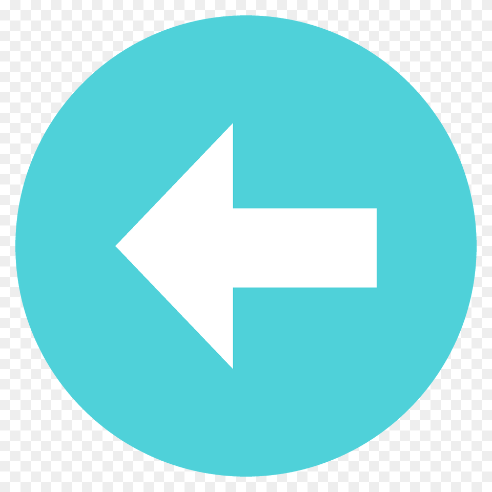 Left Arrow Emoji Clipart, Sign, Symbol, Disk Free Transparent Png