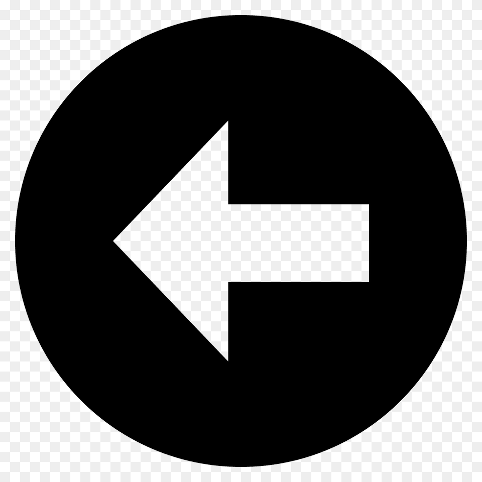 Left Arrow Emoji Clipart, Symbol, Disk Png