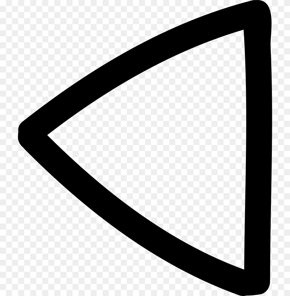 Left Arrow Hand Drawn Triangular Shape Hand Drawn Triangle, Arrowhead, Weapon, Blackboard Free Png