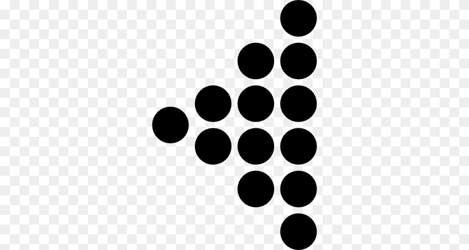 Left Arrow Of Triangular Shape Of Dots Pattern, Footprint Png