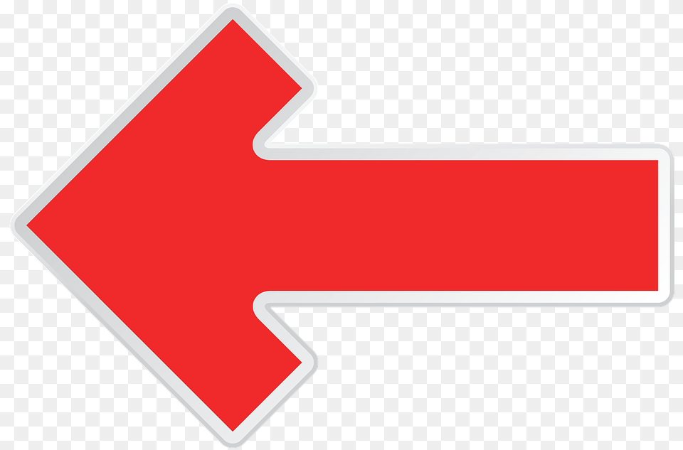 Left Arrow Red, Sign, Symbol, Road Sign Free Png Download