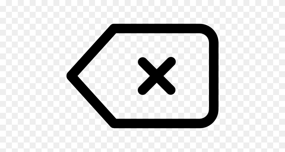 Left Arrow With A Cross, Sign, Symbol, Road Sign, Device Free Transparent Png