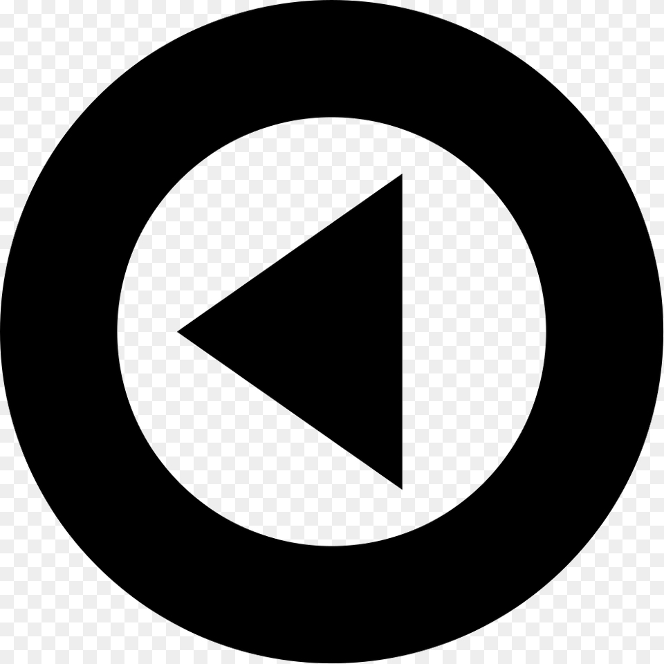 Left Back Arrow In Circular Button Circle, Triangle, Disk Free Png